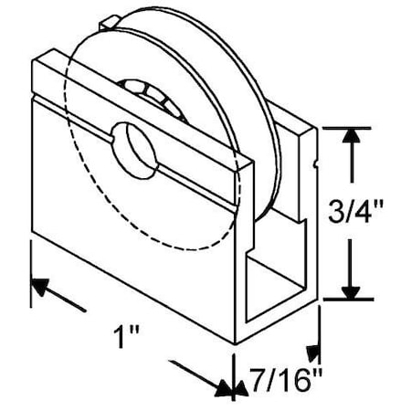 Strybuc SLIDER ROLLER ASSY W/NYLON BB 900-10693
